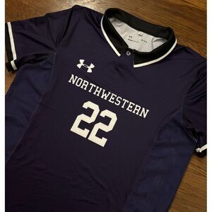 Northwestern University Wildcats Under Armour Soccer Jersey Polo #22 Men's Large